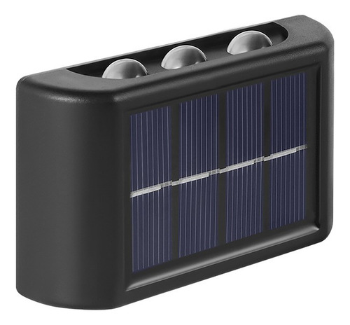 Lâmpada De Parede Solar Com 6 Luzes Led Automáticas Para Ext