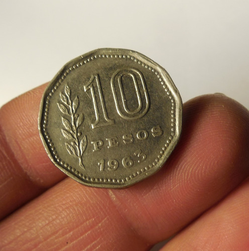 Moneda 10 Pesos. Argentina 1963