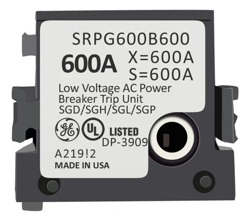 Srpg600b600 Rating Plug De 600 A 600amps Mvt