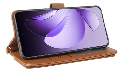 Funda Para Oppo F21 Pro 4g/reno7 4g/reno8 4g Con Tapa Tipo Cartera Con Correas Para Hombro Y Muñeca Y Soporte Con