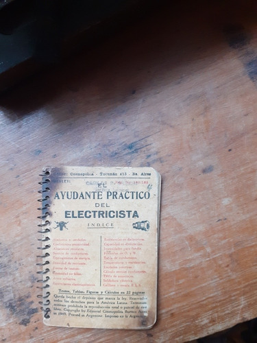 Antiguo Manual Ayudante Práctico Del Electricista