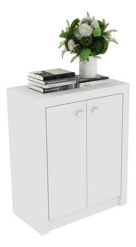 Balcão Escritório Com 2 Portas Multimóveis Vcr25013 Cor Branco