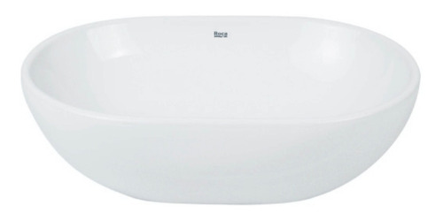 Imagen 4 de 10 de Bacha Oval Apoyo Baño Mesada Blanca Loza Lavatorio Fina Roca