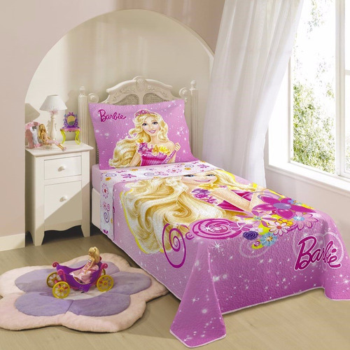 Colcha Quilt Barbie E O Portal Secreto Com Fronha Lepper