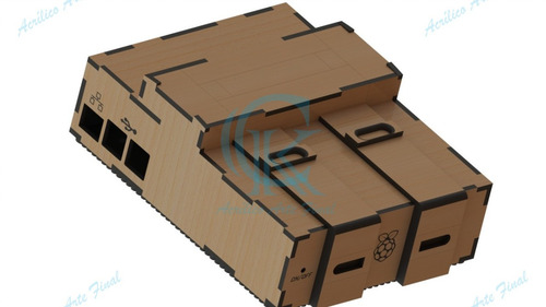 Case Raspberry Pi3 Mdf Snes 10 Peças