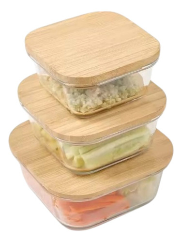 Set 3 Tupper De Vidrio