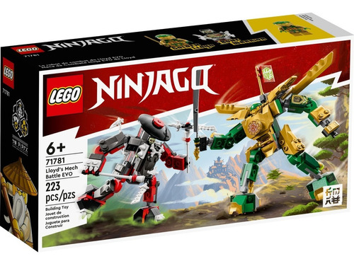 Lego® Ninjago - Meca De Combate Ninja Evo De Lloyd (71781) Cantidad de piezas 223