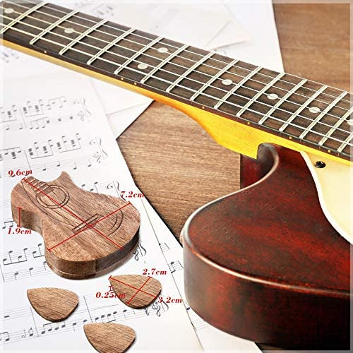Soporte Para Caja De Púas De Guitarra Con 3 Púas De Guitarra