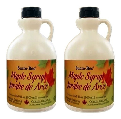 2 Jarabe De Arce Miel Sucro-bec 2x600ml - mL a $227