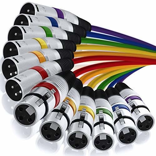 Cables De Microfono Xlr A Xlr /xlr A Mic 3pin/ 15m 6colores 