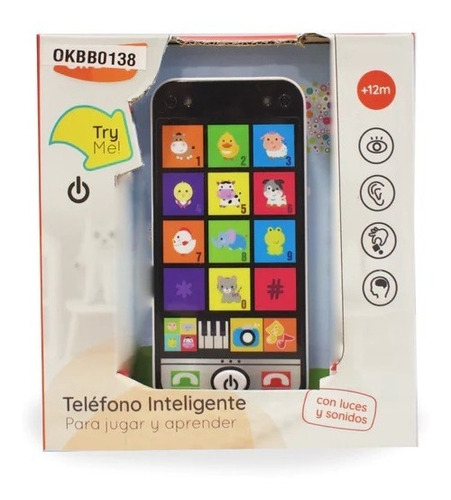 Telefono Inteligente Infantil Con Luces Y Sonido Ok Baby