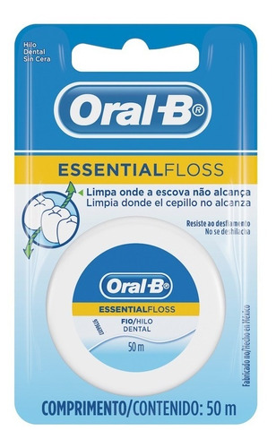 Hilo Dental Essential Floss 50mtrs Sin Cera Oral-b