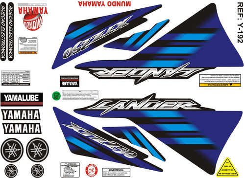 Calcomania Yamaha Xtz 250 Lander