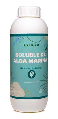 Soluble De Alga Marina 1 L, Cert. Orgánico Mejorador Suelo