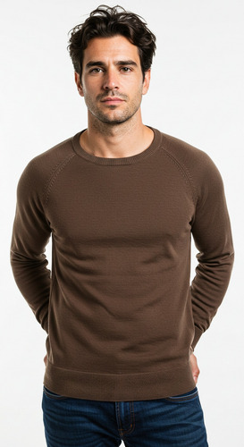 Sweater Hilo Premium Cuello Redondo Abrigo Manga Ranglan