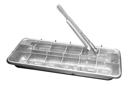 Forma De Gelo Com Alavanca Alumínio Ref Abc0055