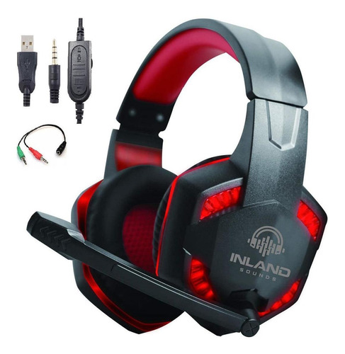 Headset Gamer Fone De Ouvido Microfone Hs884rd Vermelho