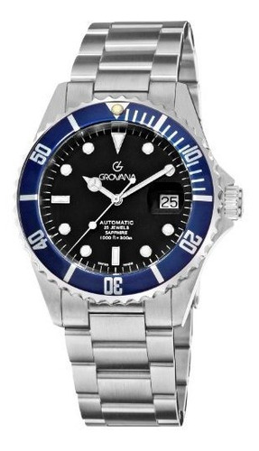 Grovana Hombres 1571.2135 Diver Diver Esfera Negra Azul