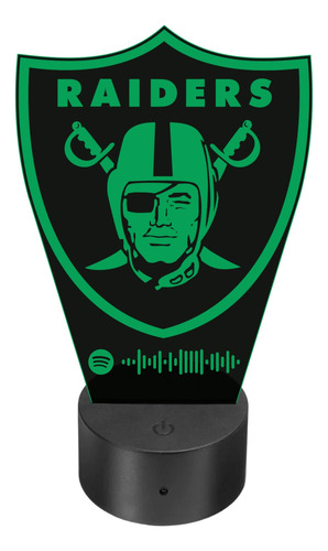 Lámpara Led Las Vegas Raiders Nfl Rgb Personalizada