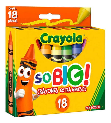 Crayones Extra Jumbo So Big Crayola X 18 Unds No Toxico