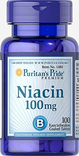 Puritan's Pride Niacina 100 Mg-100 Comprimidos