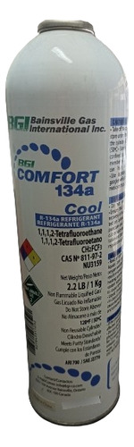 Lata De Gas Refrigerante R134a Desechable 1 Kilo
