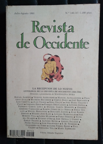 Antologia Revista De Occidente Literatura España 1993 320pag