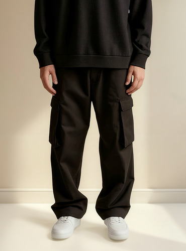 Pantalón Jean Hombre Mom Cargo