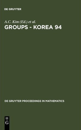 Libro Groups - Korea 94 : Proceedings Of The Internationa...