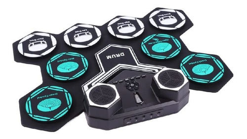 Kkmuybvdg Portable Electronic Roll Drum Bluetooth Kit