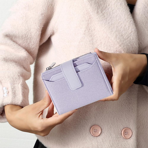 Cartera Para Mujer Con Bloqueo Rfid, Billetera Bifold Con