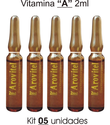 Arovitel Vitamina A 2ml Kit 05 Unidades