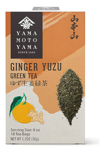 Té Yamamotoyama verde en saquitos Té verde Gengibre y Yuzu 32 g 18 u