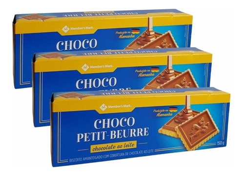 Biscoito Chocolate Ao Leite Choco Petit Beurre 150g Alemanha