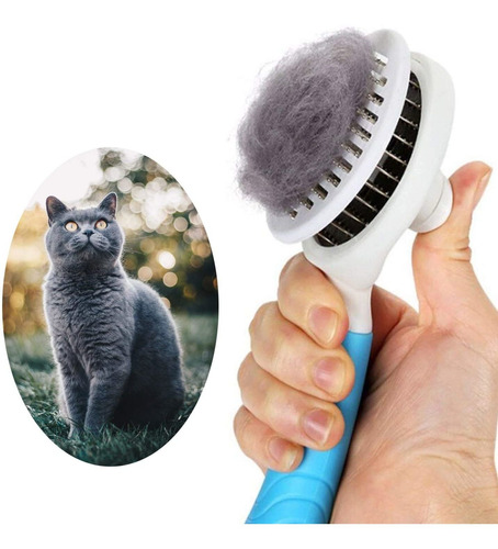 Escova Pet Cão Cabelo Gato Limpeza Pelos Deslizante