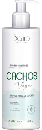 Shampoo Cachos Vegan 500ml Sanro Cosméticos
