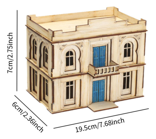 - Kits De A Escala 1/72, Edificios De Bricolaje, 2 Pisos