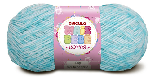 Lã Mais Bebe Cores Tricô Circulo Novelo 500m 100g (200 Tex) Cor 9117 - Catavento