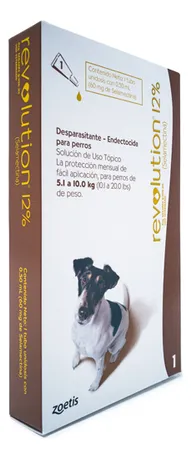REVOLUTION 12% 0,5 ML CAFÉ ZOETIS  x 1 Antiparasitario interno y externo (6 en 1) seguro para perros y gatos de más de 6 semanas de edad.De fácil administración (tópica mensual) y rápida absorción.Inocuidad en hembras gestantes, lactantes 