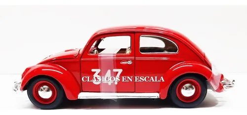 Burago, VW BEETLE 1955, 1000 MIGLIA, 逸れる RED, 1/18, 中古
