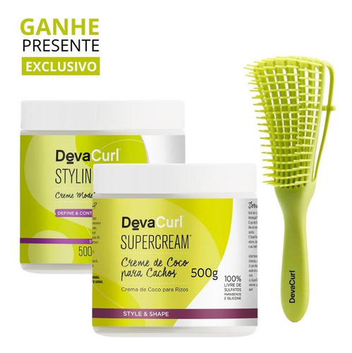Kit Deva Curls Styling Cream E Super Cream + Escova