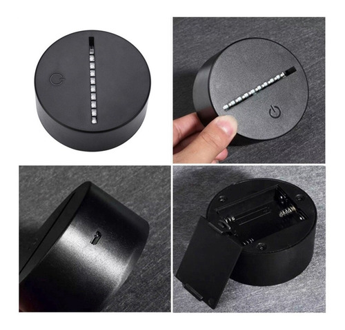 60 Bases Para Lampara De Acrilico 3 D 7 Colores Touch