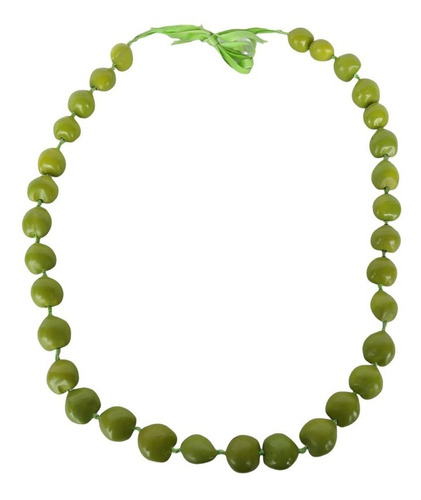 Collares De Semilla Kukui Natural De Colores Stc8