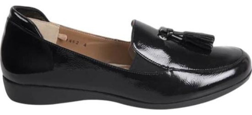 Zapato De Piel Cuña Motas Vicenza 1462 Negro Mujer