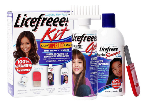 Licefreee! Kit Tratamiento Completo Mata Piojos Y Liendres