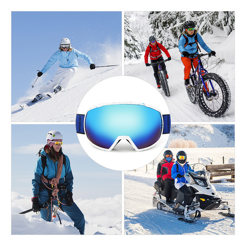 Gafas De Esquí Anti Niebla Uv Protección Hombre Mujer