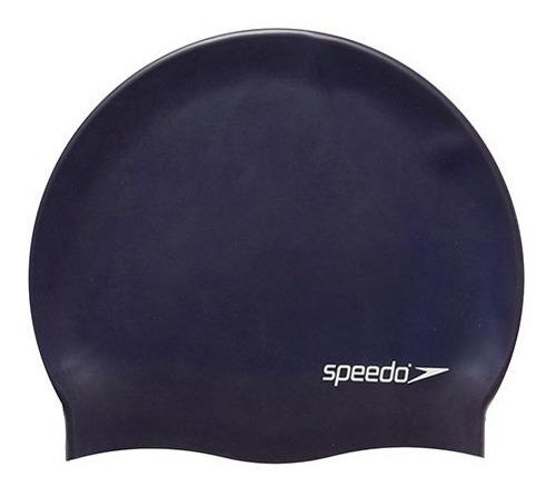 Gorra Natacion Speedo 100% Silicona Adultos Gorro Ergonomica Pileta Color Azul Marino Diseño De La Tela Liso Tamaño Adulto
