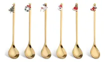 Comprar Set De Mini Cucharitas Navideñas X 6 Piezas