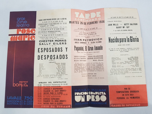Imagen 8 de 10 de Antiguos Y Raros Programas De Teatro 1930 1940 Mag 58956