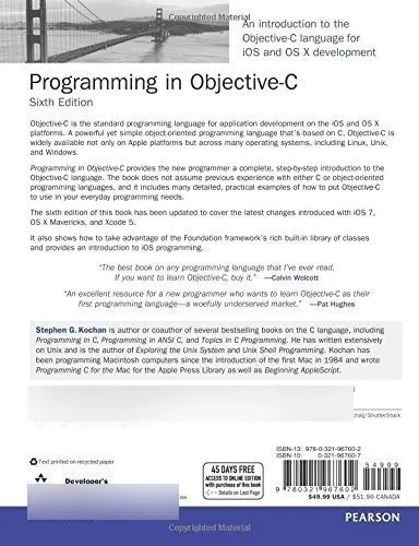 Programming In Objective-c (developers Library) -..., De Kochan, Stephen. Editorial Addison-wesley Professional En Inglés